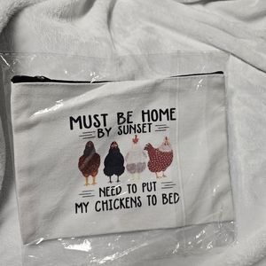 Canvas Chicken Funny Novelty Pouch